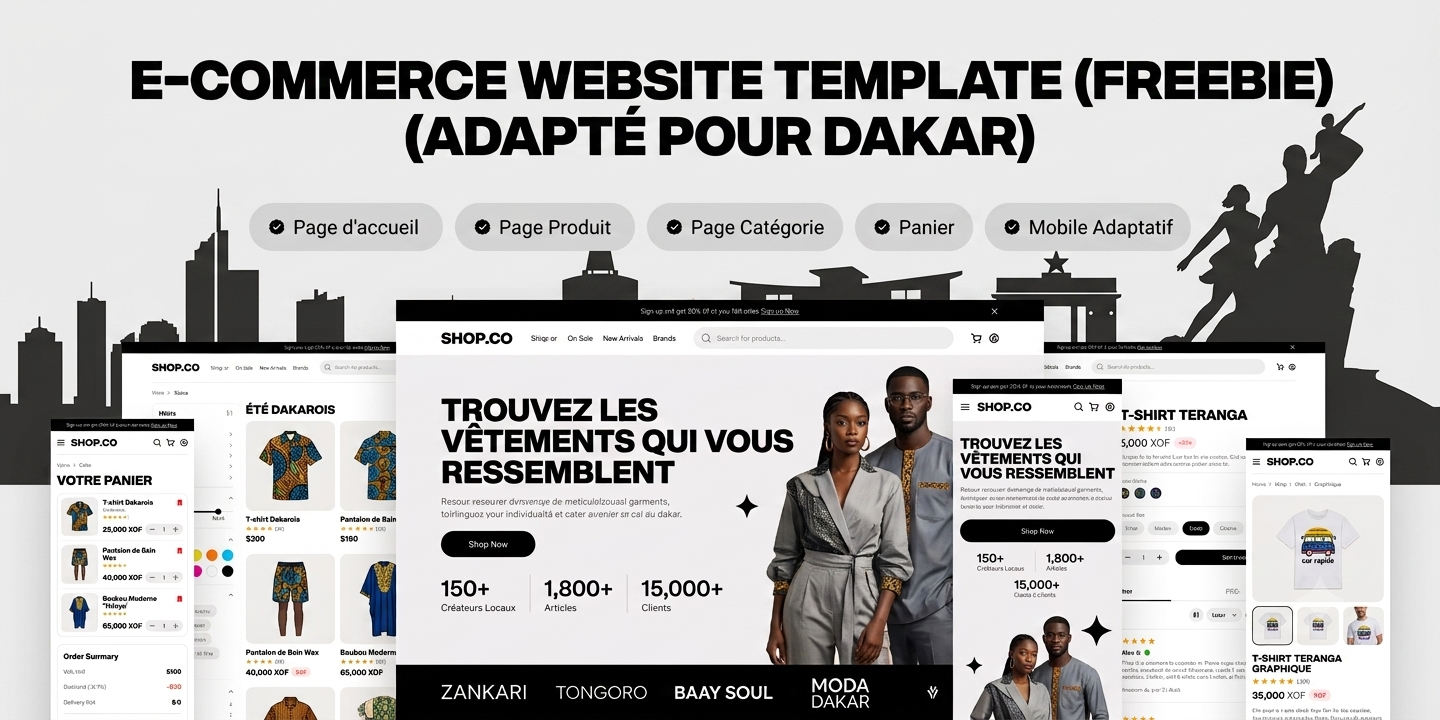 Aperçu du site E-commerce